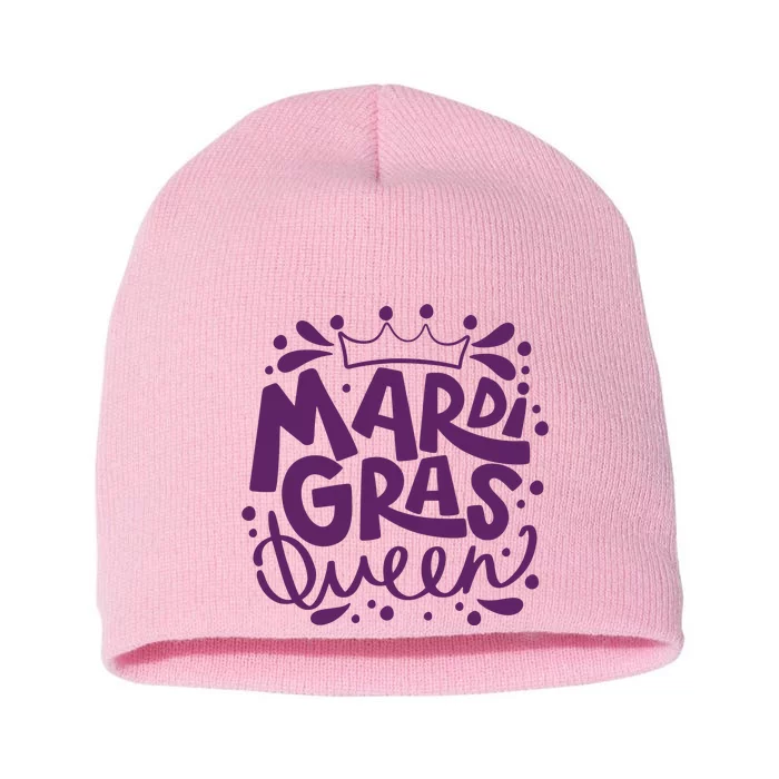 Mardi Gras Queen Celebration Short Acrylic Beanie