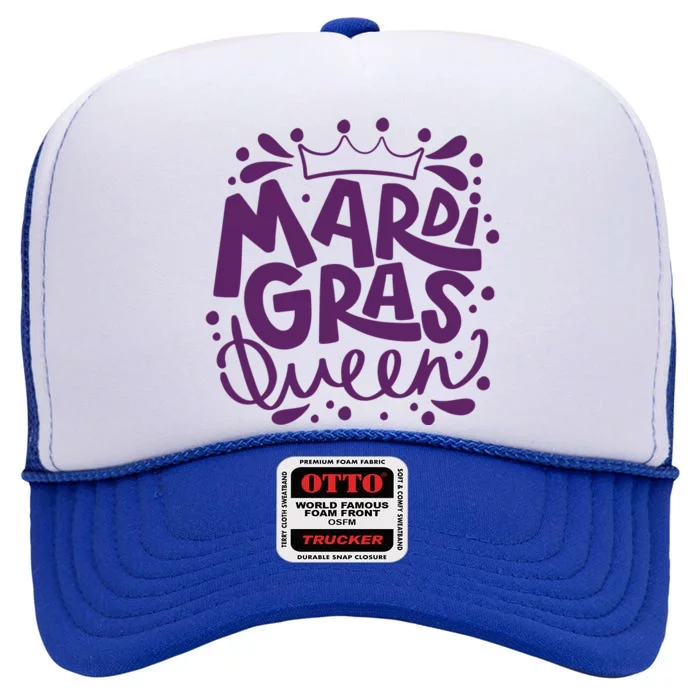 Mardi Gras Queen Celebration High Crown Mesh Trucker Hat