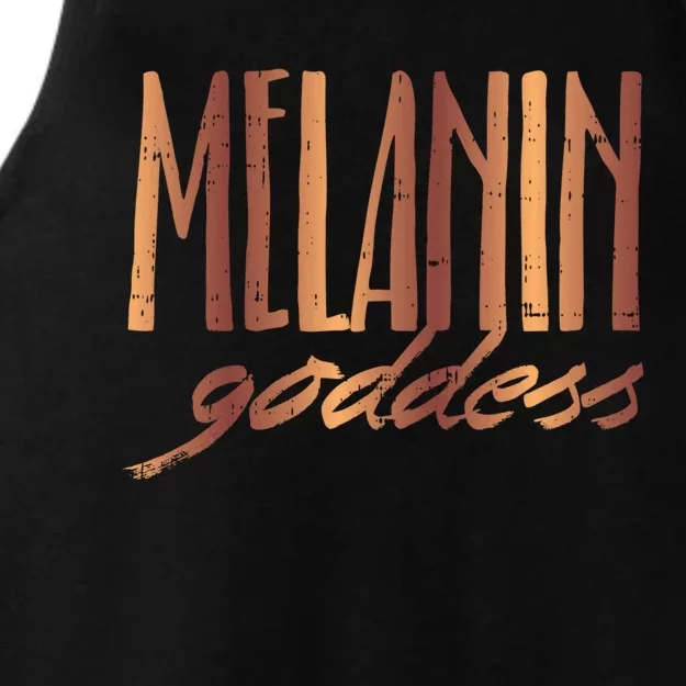 Melanin Goddess Queen Black African American Gift Meaningful Gift Ladies Tri-Blend Wicking Tank