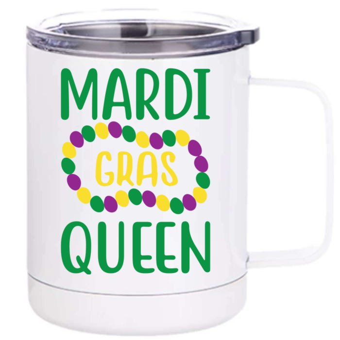 Mardi Gras Queen Front & Back 12oz Stainless Steel Tumbler Cup