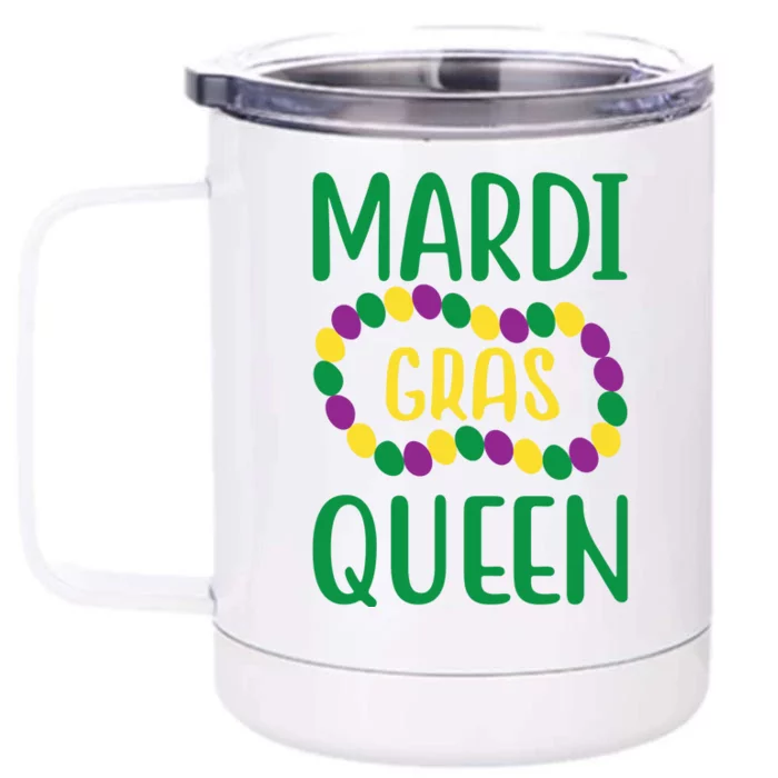 Mardi Gras Queen Front & Back 12oz Stainless Steel Tumbler Cup