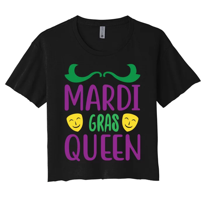 Mardi Gras Queen Women's Crop Top Tee