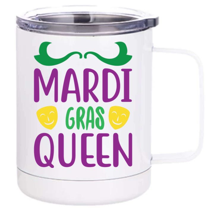 Mardi Gras Queen Front & Back 12oz Stainless Steel Tumbler Cup