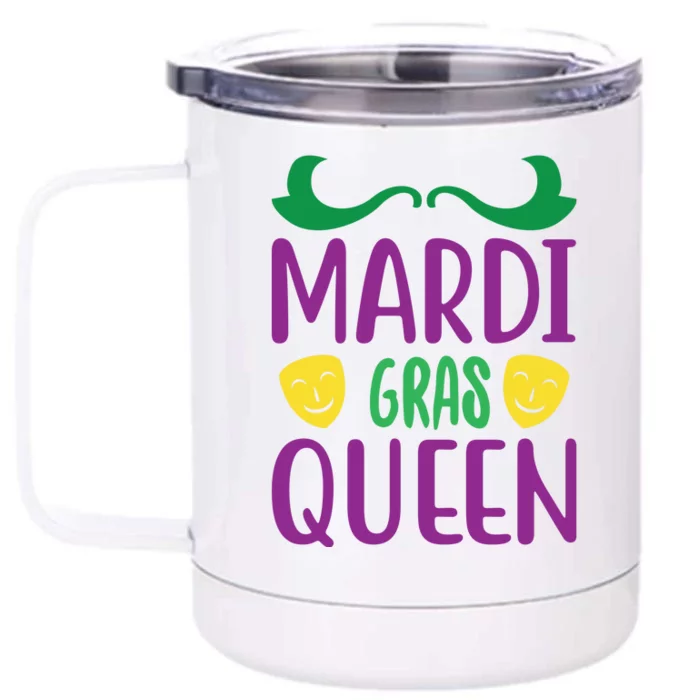 Mardi Gras Queen Front & Back 12oz Stainless Steel Tumbler Cup