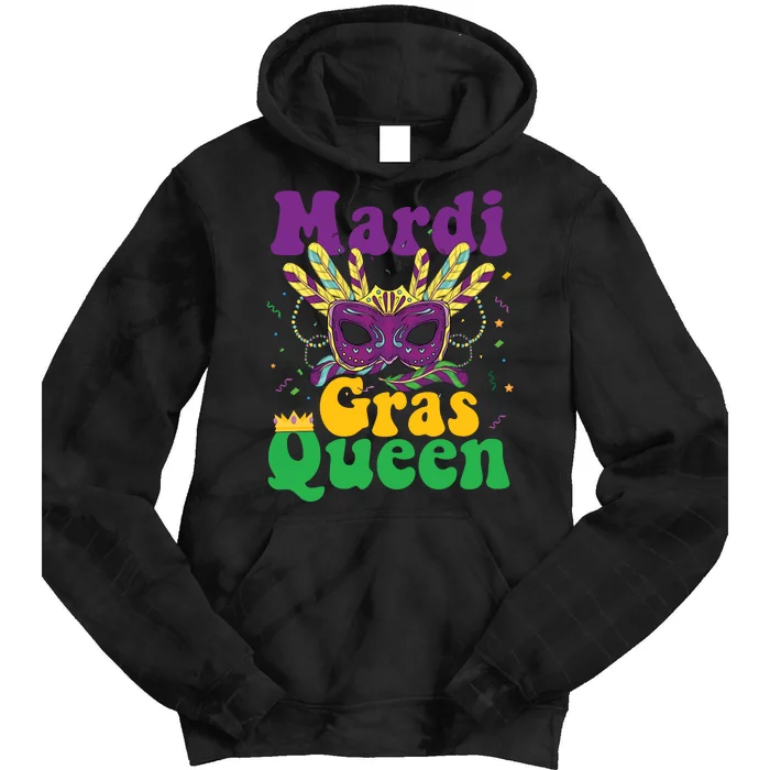 Mardi Gras Queen Funny Costume Mardi Gras Tie Dye Hoodie