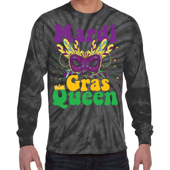 Mardi Gras Queen Funny Costume Mardi Gras Tie-Dye Long Sleeve Shirt