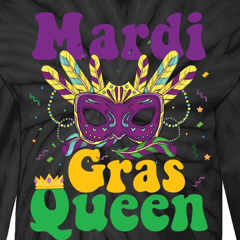 Mardi Gras Queen Funny Costume Mardi Gras Tie-Dye Long Sleeve Shirt