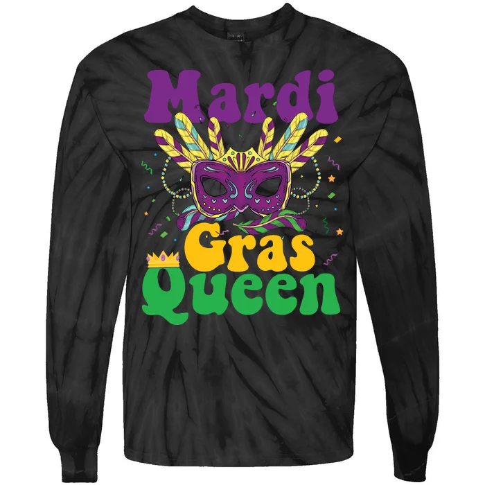 Mardi Gras Queen Funny Costume Mardi Gras Tie-Dye Long Sleeve Shirt