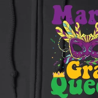 Mardi Gras Queen Funny Costume Mardi Gras Full Zip Hoodie