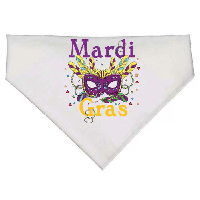 Mardi Gras Queen Mask Costume USA-Made Doggie Bandana