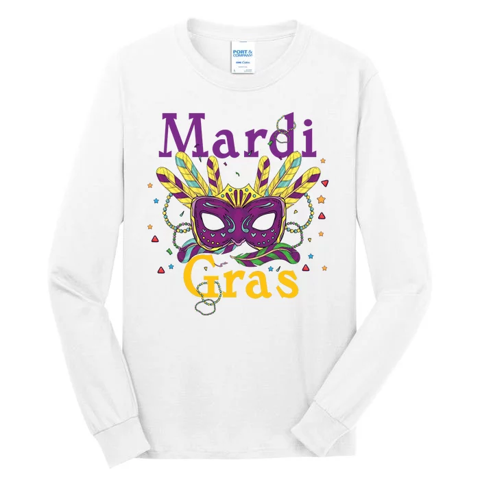 Mardi Gras Queen Mask Costume Tall Long Sleeve T-Shirt