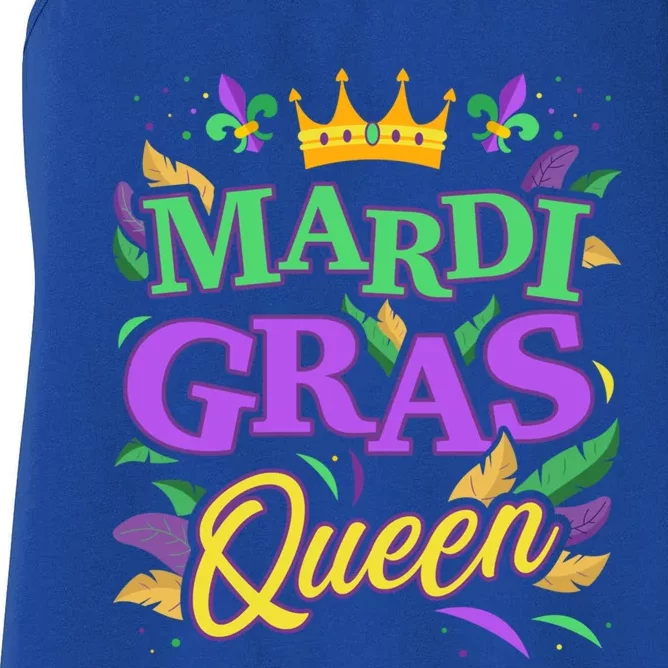 Mardi Gras Queen For New Orleans Carnival Costume Gift Women's Racerback Tank