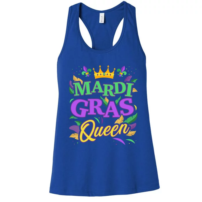 Mardi Gras Queen For New Orleans Carnival Costume Gift Women's Racerback Tank