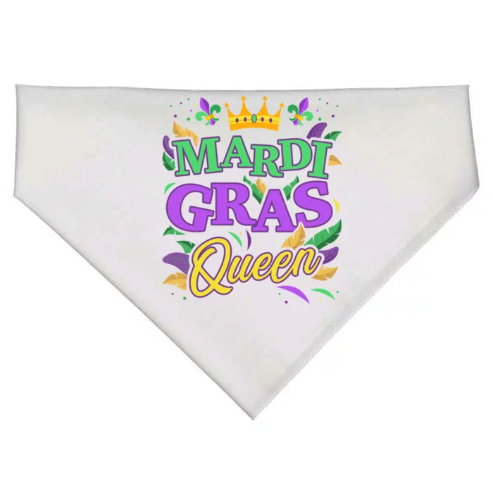 Mardi Gras Queen For New Orleans Carnival Costume Gift USA-Made Doggie Bandana