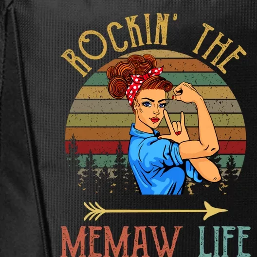 Memaw Gift Rockin' The Memaw Life Christmas Xmas Cool Gift City Backpack