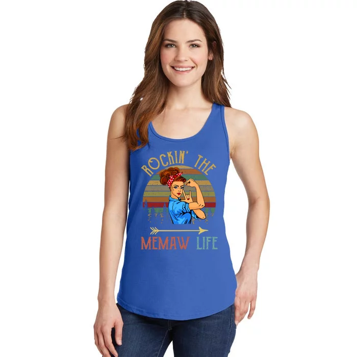 Memaw Gift Rockin' The Memaw Life Christmas Xmas Cool Gift Ladies Essential Tank