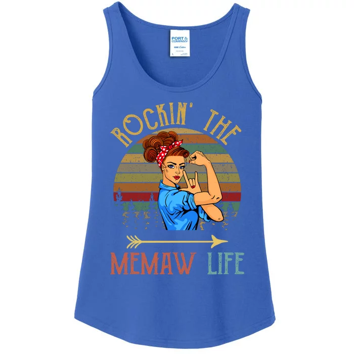 Memaw Gift Rockin' The Memaw Life Christmas Xmas Cool Gift Ladies Essential Tank