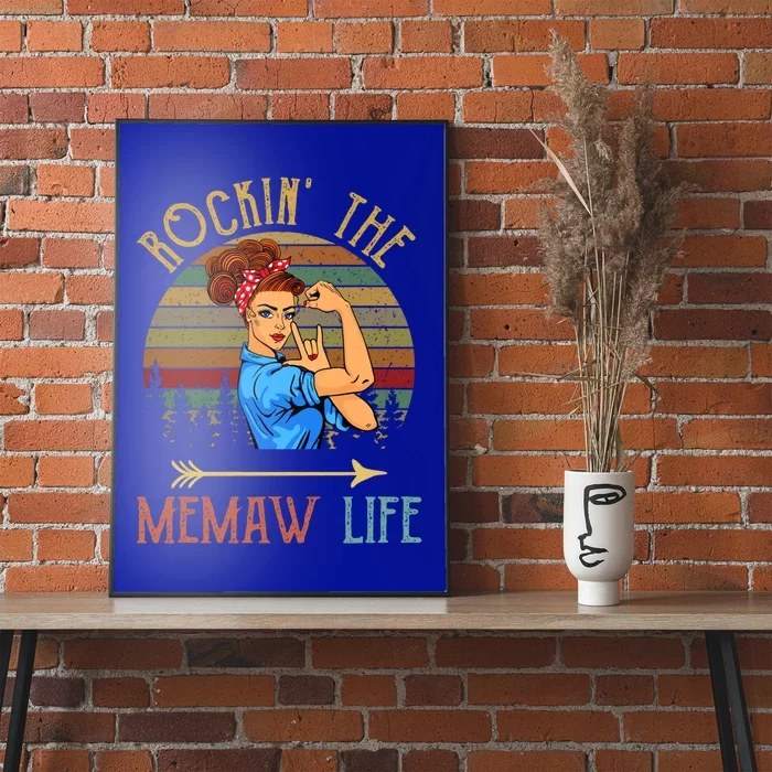 Memaw Gift Rockin' The Memaw Life Christmas Xmas Cool Gift Poster