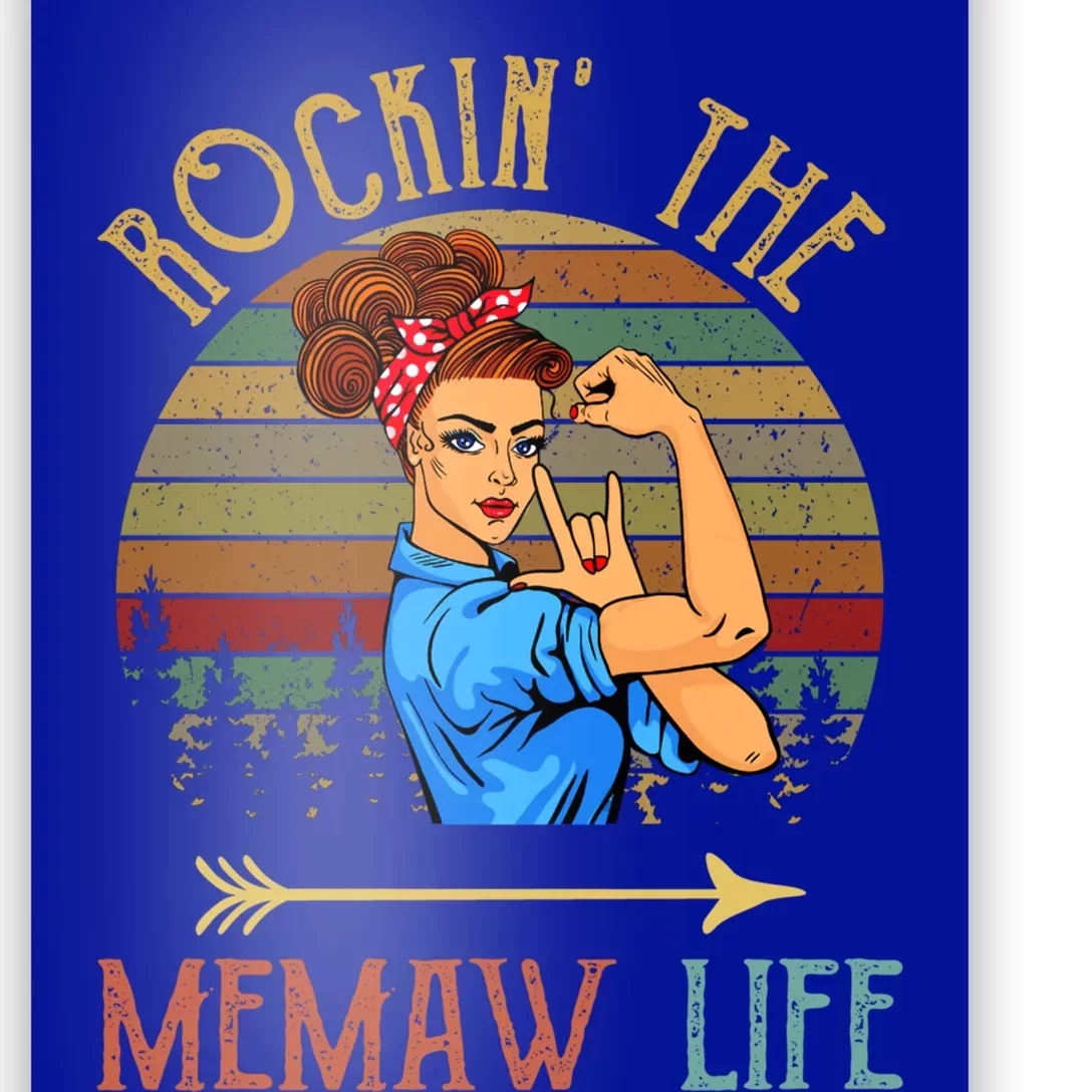 Memaw Gift Rockin' The Memaw Life Christmas Xmas Cool Gift Poster