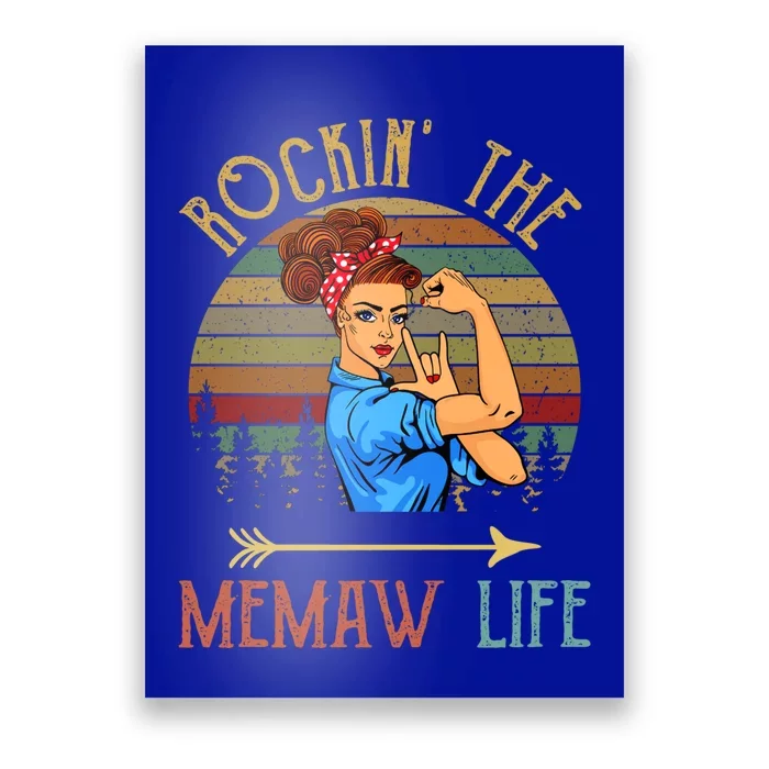 Memaw Gift Rockin' The Memaw Life Christmas Xmas Cool Gift Poster