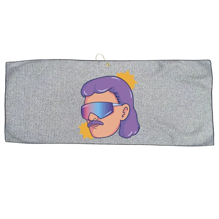 Mullet Guy Retro Large Microfiber Waffle Golf Towel