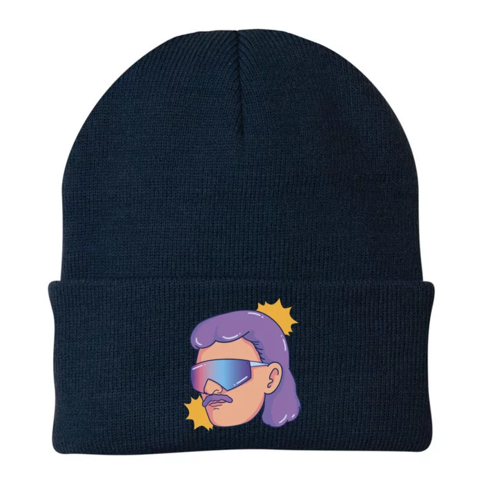 Mullet Guy Retro Knit Cap Winter Beanie