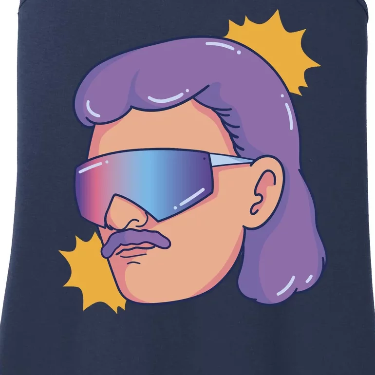 Mullet Guy Retro Ladies Essential Tank