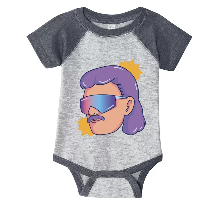 Mullet Guy Retro Infant Baby Jersey Bodysuit