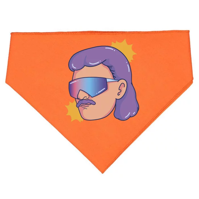 Mullet Guy Retro USA-Made Doggie Bandana