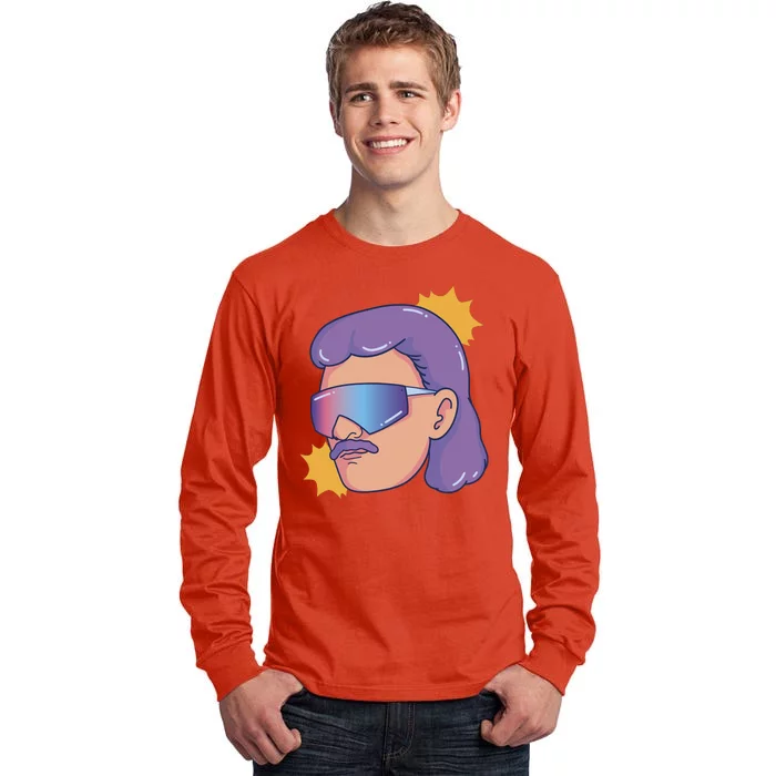 Mullet Guy Retro Tall Long Sleeve T-Shirt