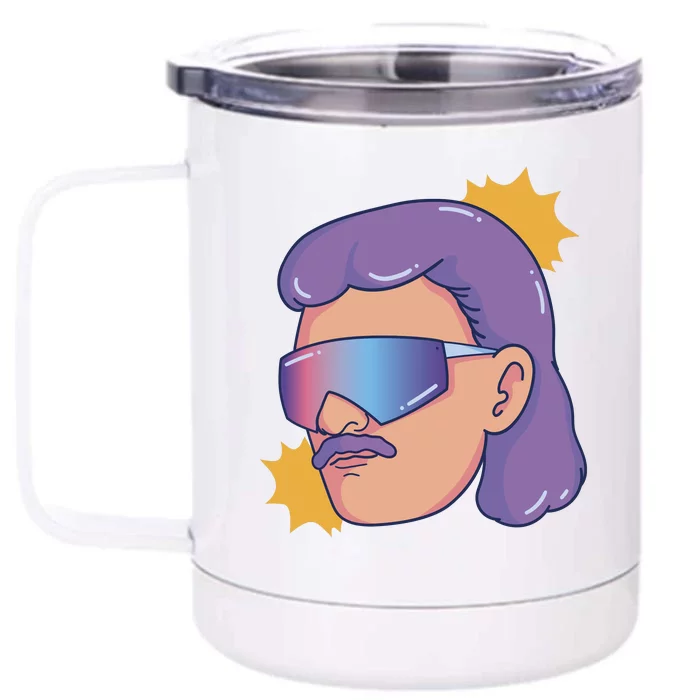 Mullet Guy Retro Front & Back 12oz Stainless Steel Tumbler Cup