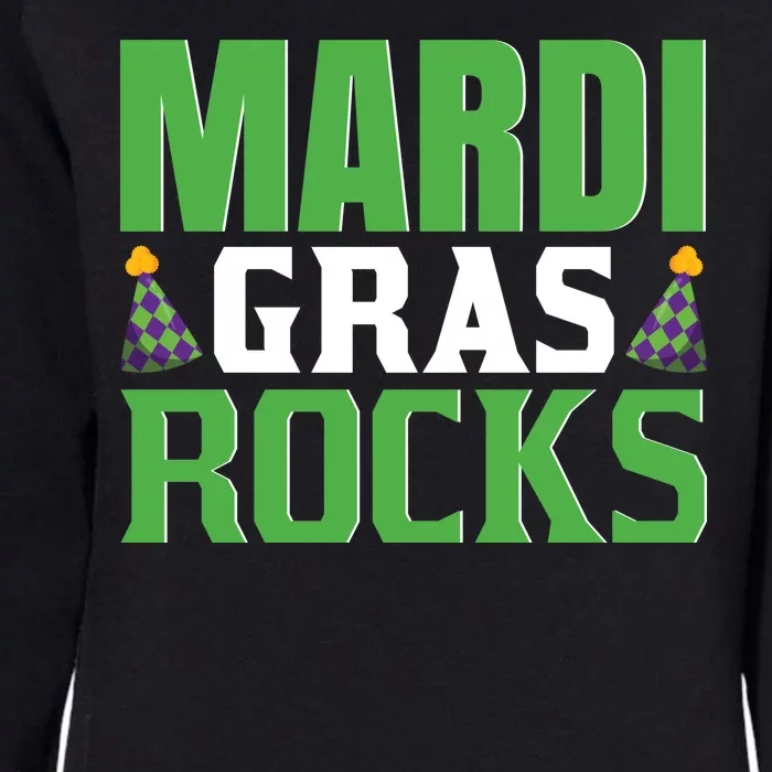 Mardi Gras Rocks Womens California Wash Sweatshirt