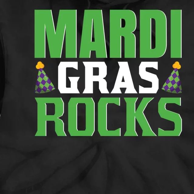 Mardi Gras Rocks Tie Dye Hoodie