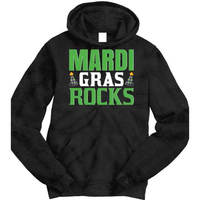 Mardi Gras Rocks Tie Dye Hoodie