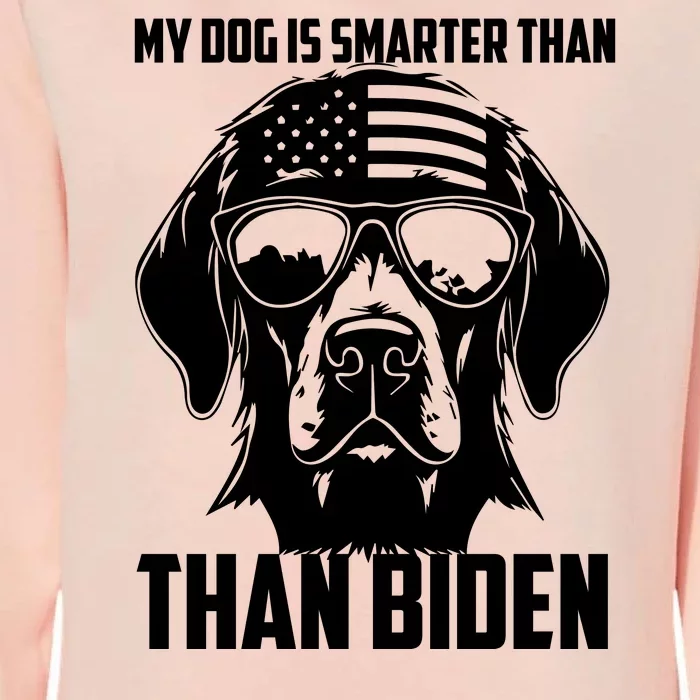 My Golden Retriever Dog Is Smarter Than Your President Biden Womens California Wash Sweatshirt