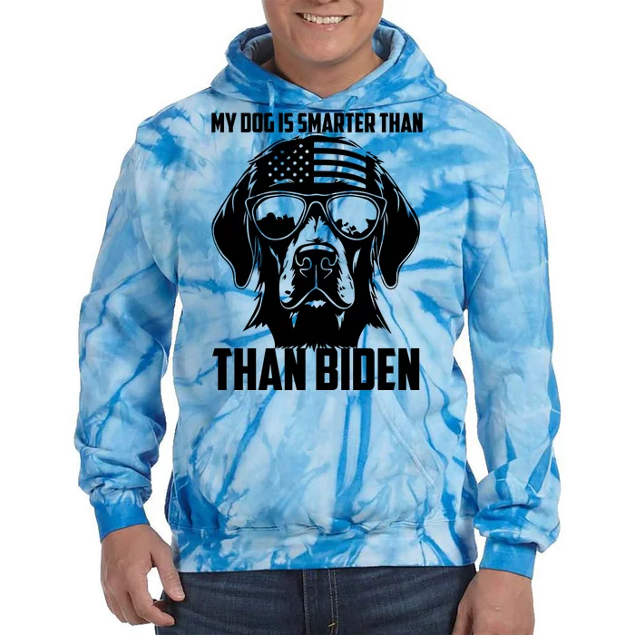 My Golden Retriever Dog Is Smarter Than Your President Biden Tie Dye Hoodie