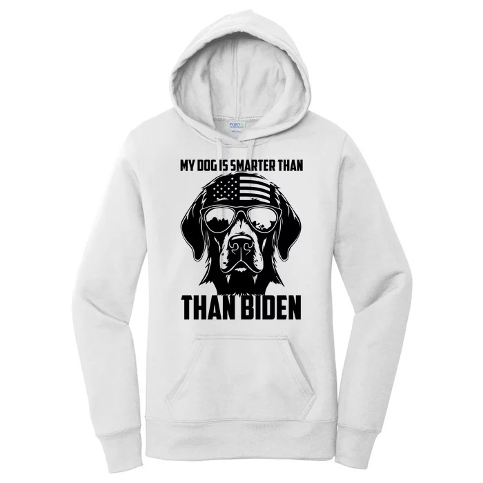 My Golden Retriever Dog Is Smarter Than Your President Biden Women's Pullover Hoodie