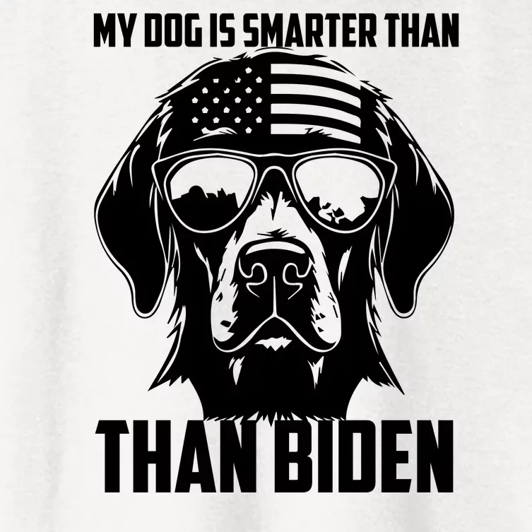 My Golden Retriever Dog Is Smarter Than Your President Biden Women's Crop Top Tee