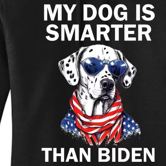 My Golden Retriever Dog Is Smarter Than Your President Biden Women's Pullover Hoodie