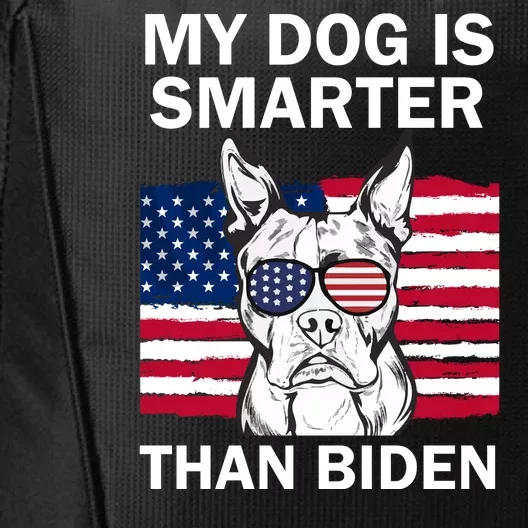 My Golden Retriever Dog Is Smarter Than Your President Biden City Backpack