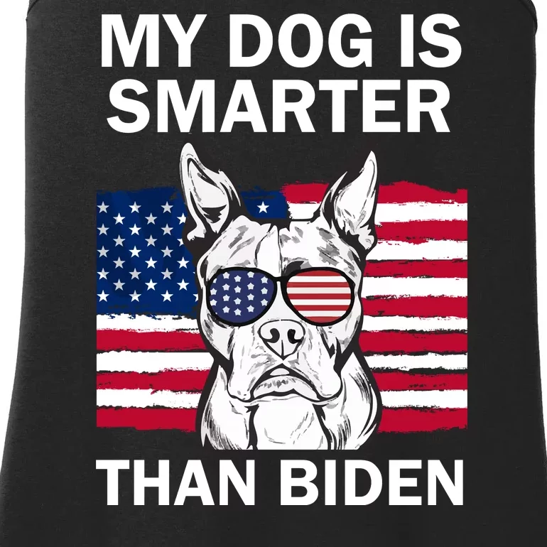 My Golden Retriever Dog Is Smarter Than Your President Biden Ladies Essential Tank