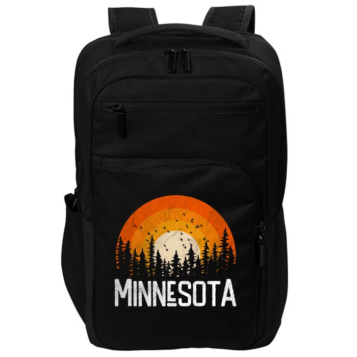 Minnesota Gift Retro Style Vintage 70s 80s Gift Impact Tech Backpack