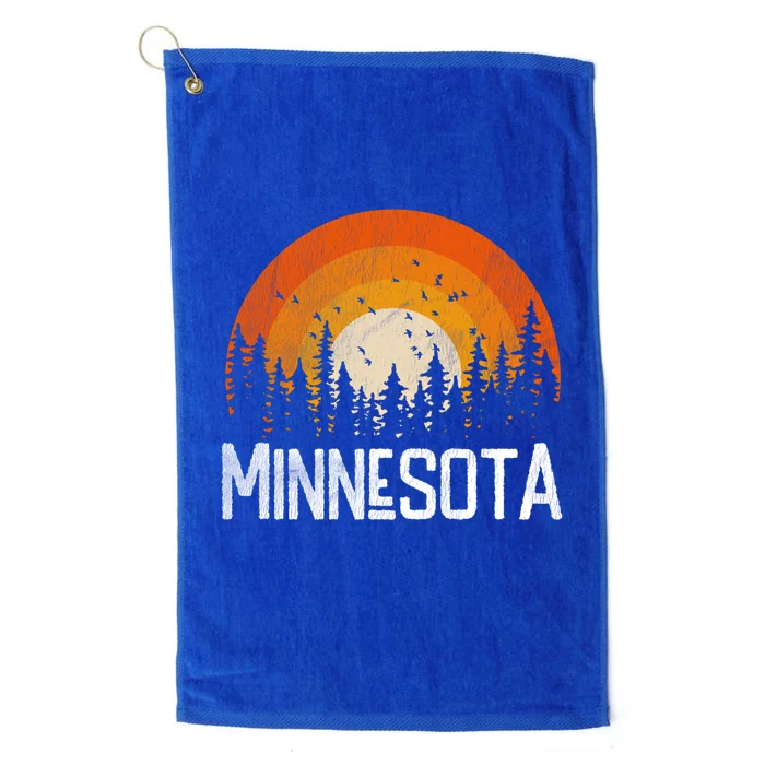 Minnesota Gift Retro Style Vintage 70s 80s Gift Platinum Collection Golf Towel