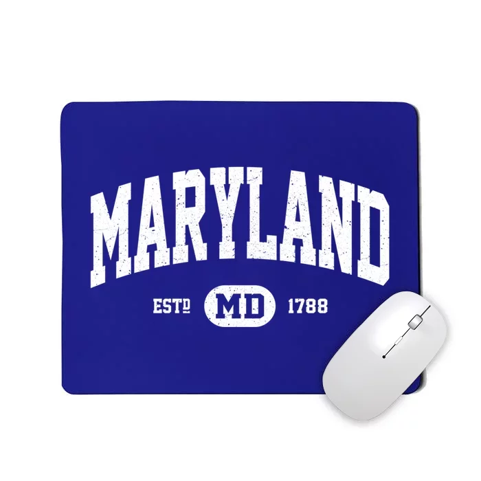 Maryland Gift Retro Vintage Maryland Gift Funny Gift Mousepad