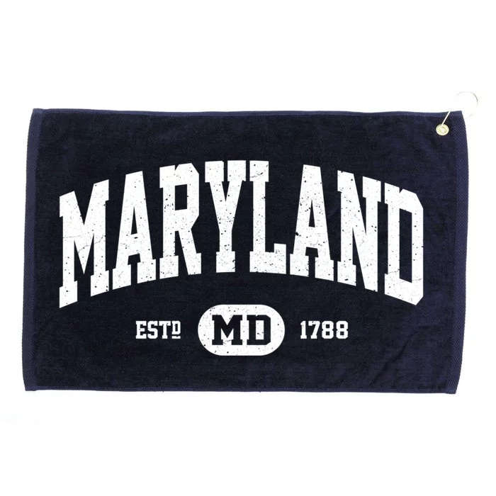 Maryland Gift Retro Vintage Maryland Gift Funny Gift Grommeted Golf Towel