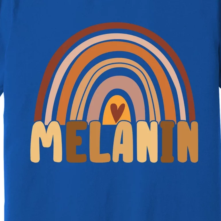 Melanin Gift Rainbow Heart Black Pride Gift Premium T-Shirt