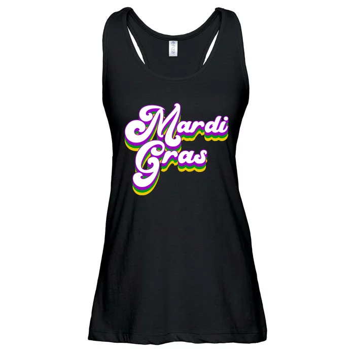 Mardi Gras Retro Festive Celebration Ladies Essential Flowy Tank