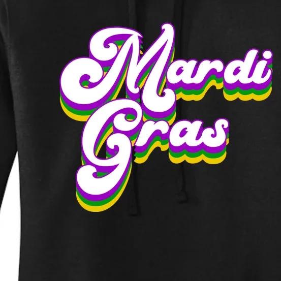 Mardi Gras Retro Festive Celebration Women's Pullover Hoodie