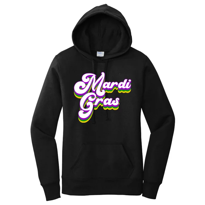 Mardi Gras Retro Festive Celebration Women's Pullover Hoodie