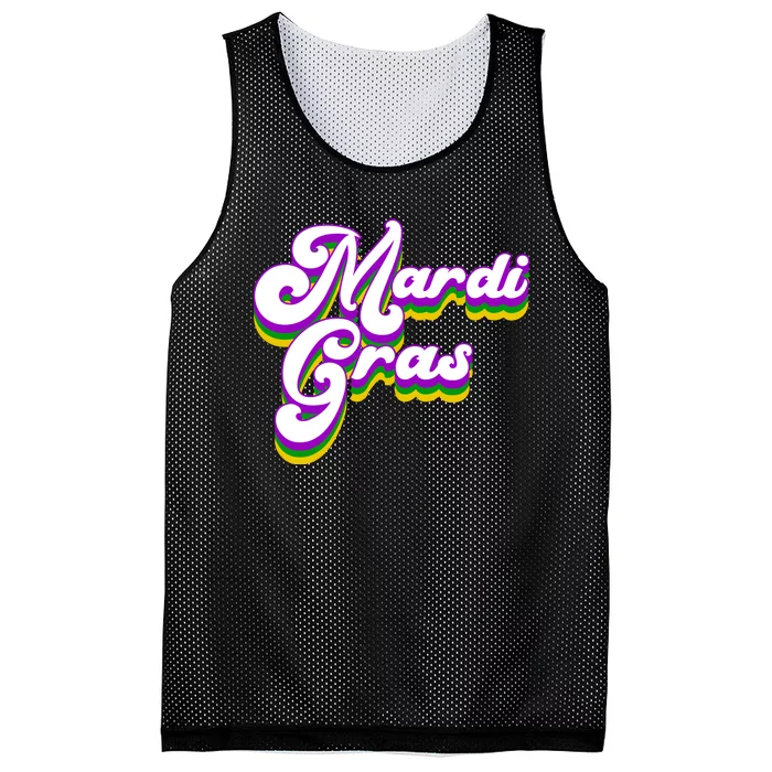 Mardi Gras Retro Festive Celebration Mesh Reversible Basketball Jersey Tank